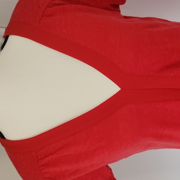 Sanctuary bright red linen tee, size XS - Picture 2 of 9